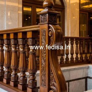 Decorative Brass Wood Balcony Safety Railings No-2017