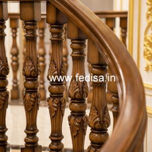Elegant Brass Wood Balcony Collection for Interiors No-2020