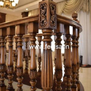 Decorative Brass Wood Railings for Contemporary Homes No-2028