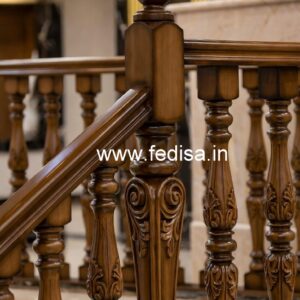 Stylish Brass Wood Balcony Safety Fence Collection No-2031