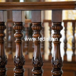 Decorative Brass Wood Handrails for Luxury Interiors No-2046