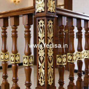 Modern Brass Wood Staircase Design Trends 2032No-2048