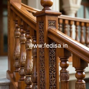 Premium Brass Wood Railings with Elegant Finish No-2051