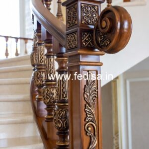 Luxury Brass Wood Handrails for Stylish Interiors No-2053