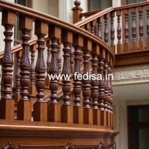 Modern Brass Wood Balcony Fence Collection No-2054