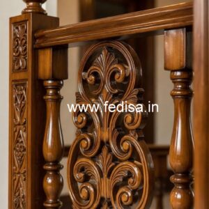 Elegant Brass Wood Fence with Golden Finish No-2056