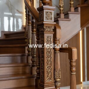 Premium Brass Wood Balcony Design Collection No-2057
