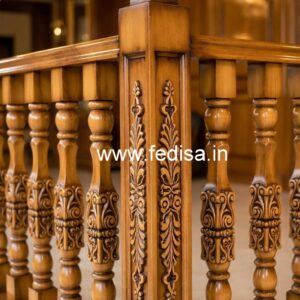 Decorative Brass Wood Railings for Modern Staircase No-2064