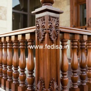 Elegant Brass Wood Handrails with Modern Touch No-2068