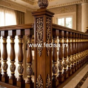 Decorative Brass Wood Fence for Stylish Homes No-2070