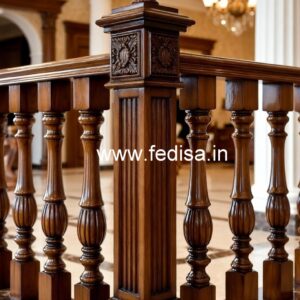 Modern Brass Wood Railings for Elegant Interiors No-2072