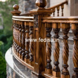 Premium Brass Wood Handrail Inspiration for Homes No-2075