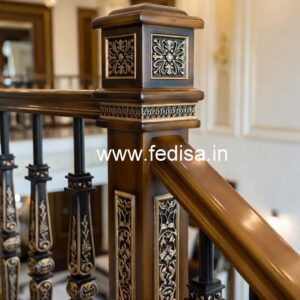 Modern Brass Wood Balcony Design Inspiration No-2078