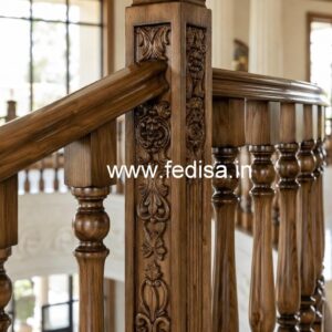 Elegant Brass Wood Railings with Rich Look No-2080