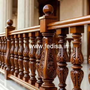 Modern Brass Wood Handrails for Rich Interiors No-2090