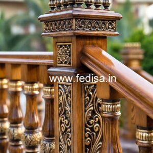 Elegant Brass Wood Balcony Collection for Modern Homes No-2092