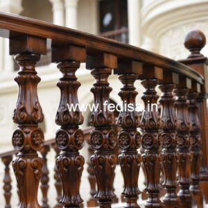 Premium Brass Wood Railing Collection No-2107