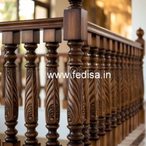 Elegant Brass Wood Fence Design No-2126