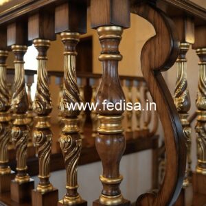 Beautiful Brass Wood Staircase Ideas No-2128