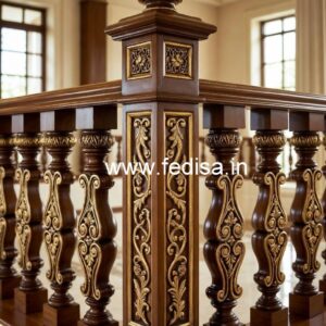 Decorative Brass Wood Railings for Home No-2136