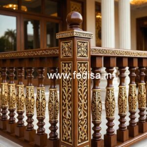Royal Brass Wood Staircase Inspiration No-2140