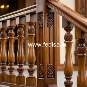Brass Wood Fence Design for Balcony No-2142