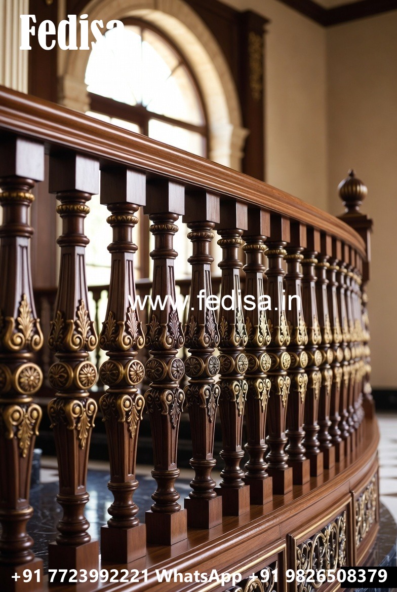 Stylish Brass Wood Balcony Decor Ideas No-2154