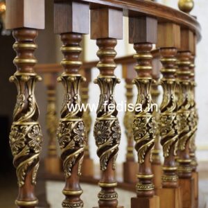 Stylish Brass Wood Fence Collection No-2162
