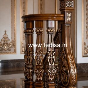 Elegant Brass Wood Staircase Handrails No-2167