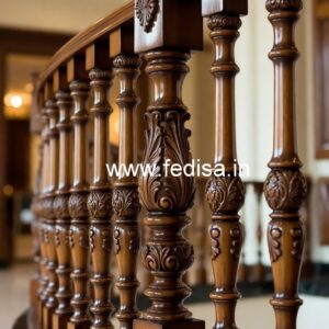 Modern Brass Wood Railings for Villas No-2173