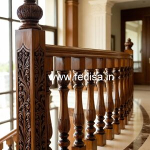 Premium Brass Wood Railings with Golden Touch No-2178