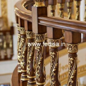 Brass Wood Railings for Dream Homes No-2182