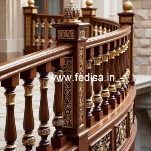 Decorative Brass Wood Staircase Side Rails No-2183