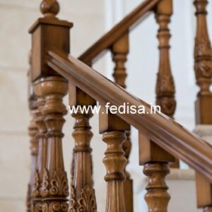 Brass Wood Stair Railings with Rich Finish No. 2186