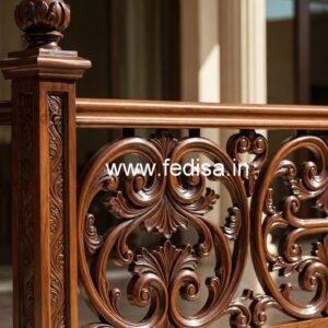 Elegant Brass Wood Staircase Interior Ideas No-2188