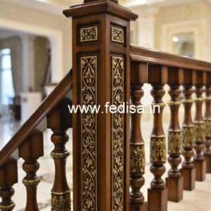 Decorative Brass Wood Stair Fence Collection No-2194