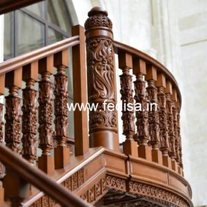Luxury Brass Wood Balcony Design Trends No-2206
