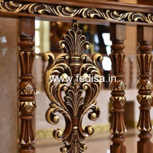 Elegant Brass Wood Stair Fence Collection No-2210