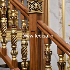 Decorative Brass Wood Balcony Fence Trends No-2213