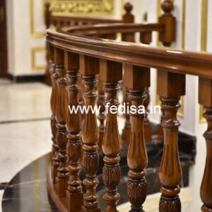 Modern Brass Wood Balcony Handrail Collection No-2216