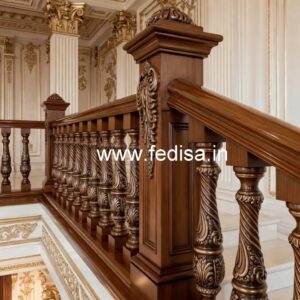 Luxury Brass Wood Balcony Safety Fence No-2224