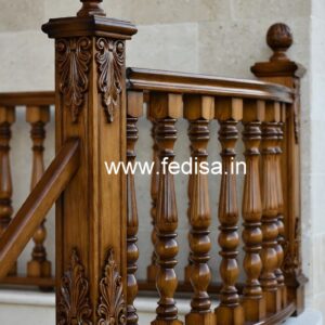 Luxury Brass Wood Staircase Side Rails No-2232