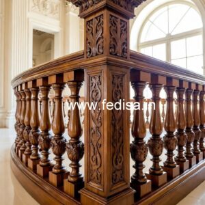 Decorative Brass Wood Balcony Fence Ideas No-2236