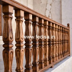 Stylish Brass Wood Staircase Railings for Home No-2241