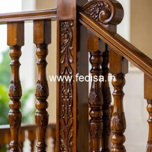 Decorative Brass Wood Fence for Duplex House No-2243
