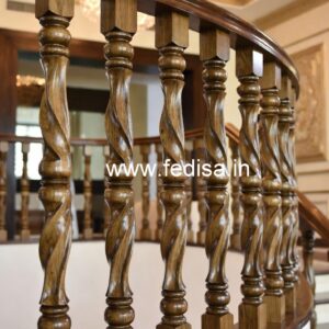 Luxury Brass Wood Handrail Ideas for Homes No-2262