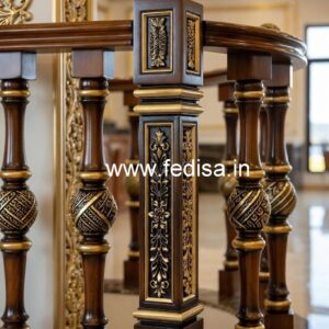 Stylish Brass Wood Balcony Fence Collection No-2263