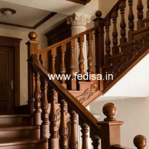 Elegant Brass Wood Staircase Trends 2033 No-2264