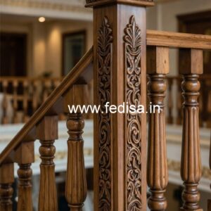 Decorative Brass Wood Fence Collection for Villas No-2267