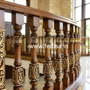 Stylish Brass Wood Balcony Decor with Modern Finish No-2269